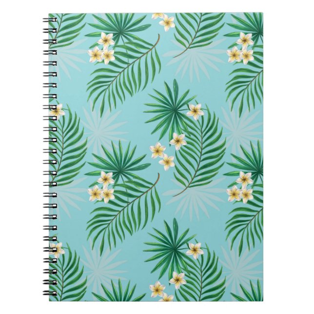 Carnet Feuilles tropicaux et fleurs (Devant)