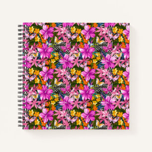 Carnet Feuilles tropicaux et fleurs