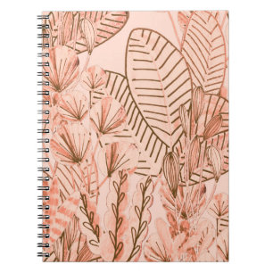 Carnet Feuilles tropicaux : Motif créatif à main.