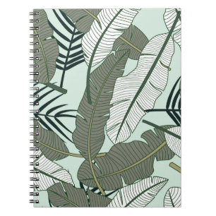 Carnet Feuilles tropicaux : Motif naturel sans couture.