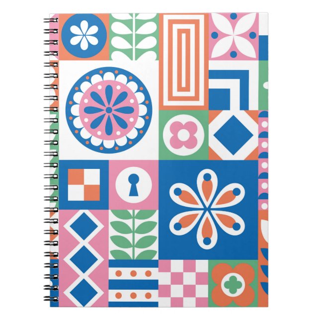 Carnet Feuilles tropicaux. Motif sans couture botanique.  (Devant)