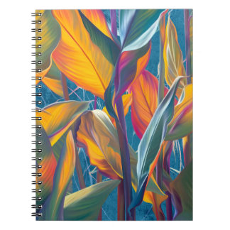 Carnet Feuilles tropicaux, mur de béton grinçant.
