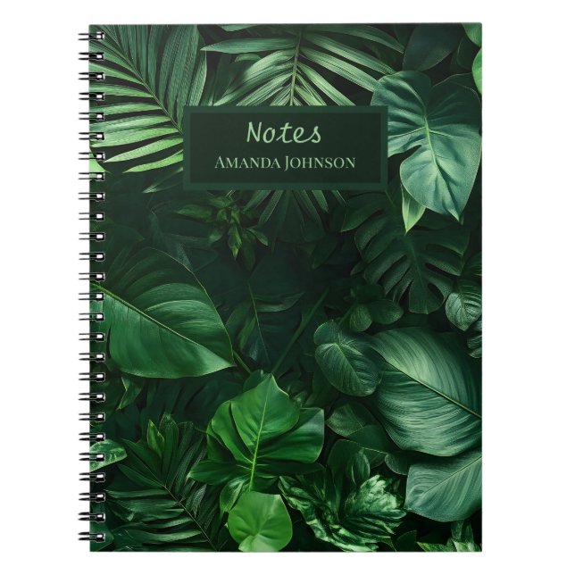 Carnet Feuilles tropicaux verdoyants (Devant)