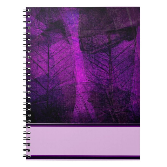 Carnet feuilles violettes (Devant)
