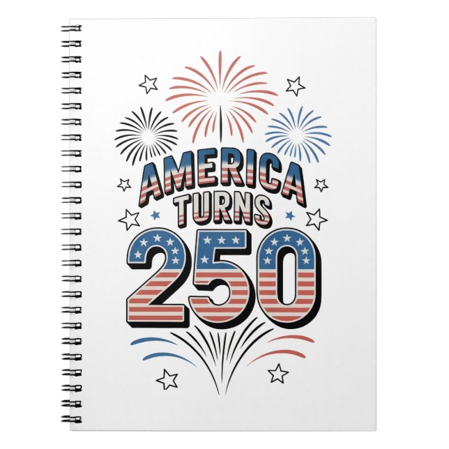 Carnet Feux d'artifice du 4 juillet pour le 250e annivers (Devant)