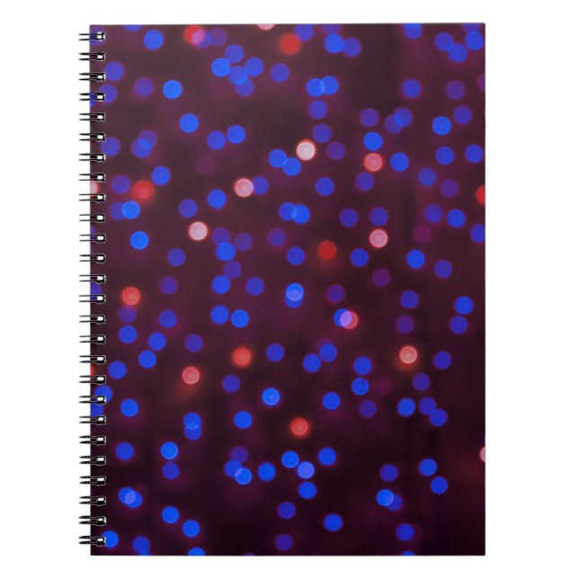 Carnet Feux de Noël, flou, arrière - plan festif. (Devant)