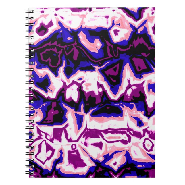 Carnet Fidèle Bohème Rétro Marbré Rayures Fierté Genderfl (Devant)