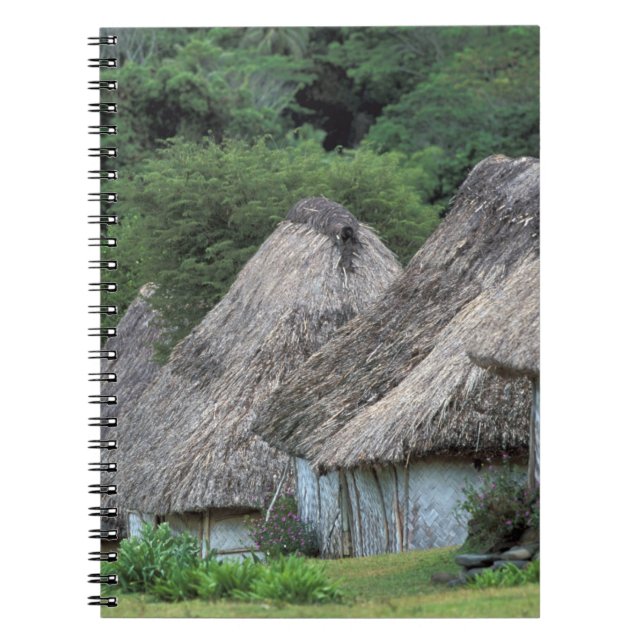 Carnet Fidji, Viti, Cases traditionnelles. (Devant)