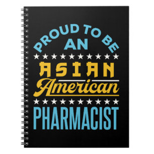 Carnet Fier d'être un pharmacien américain asiatique