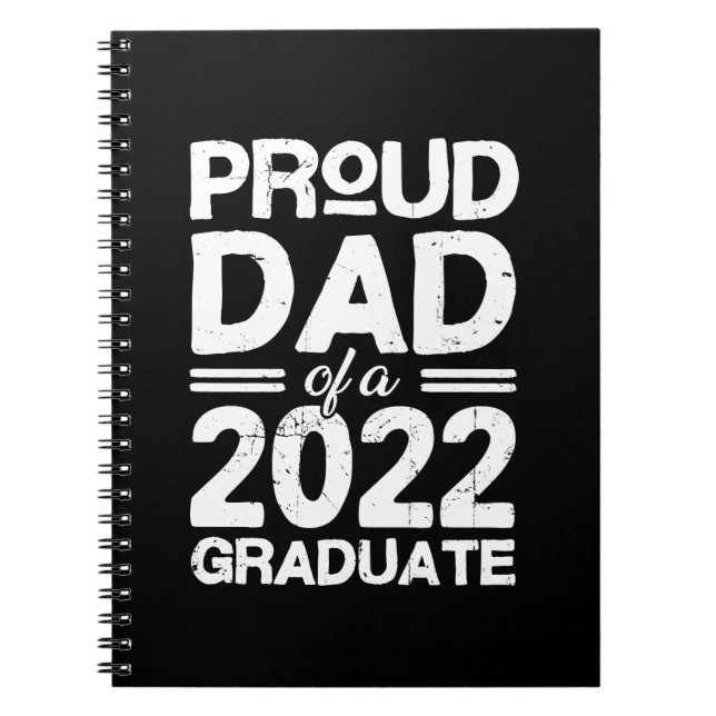 Carnet Fier Papa D'Un Diplômé De 2022 (Devant)