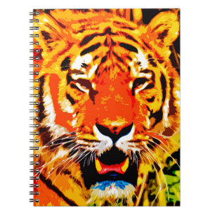 Carnet Fierce Bright Orange Tiger Sibérien