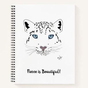 Carnet Fierce est beau léopard des neiges