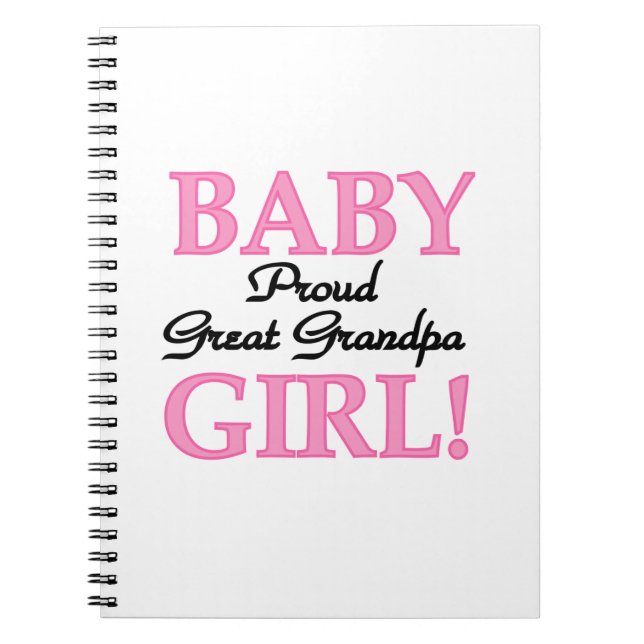 Carnet Fière Grand Papi Bébé Cadeaux Fille (Devant)
