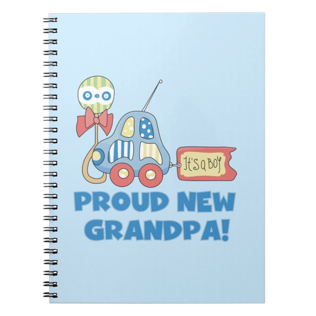 Carnet Fière nouvelle voiture grand-père C'est un cadeau  (Devant)