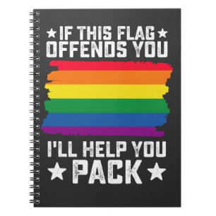 Carnet Fierté LGBT Si ce drapeau vous offense Je vous aid