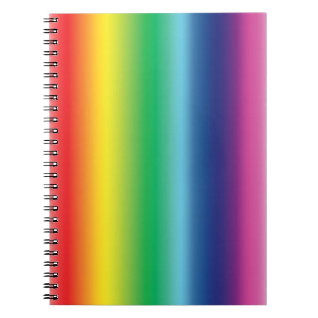 Carnet Fierté lgbtq lgbt drapeau arc-en-ciel couleur moti (Devant)