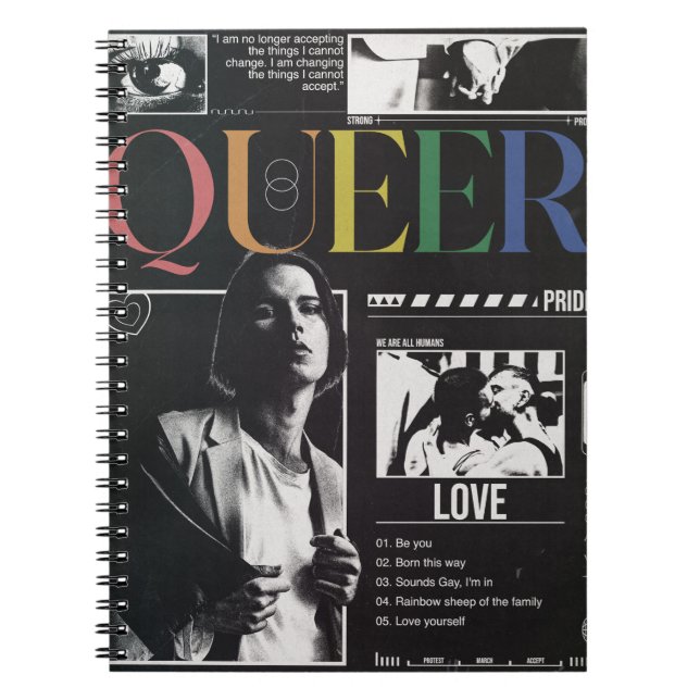 Carnet Fierté LGBTQ+ Moderne Brutaliste (Devant)