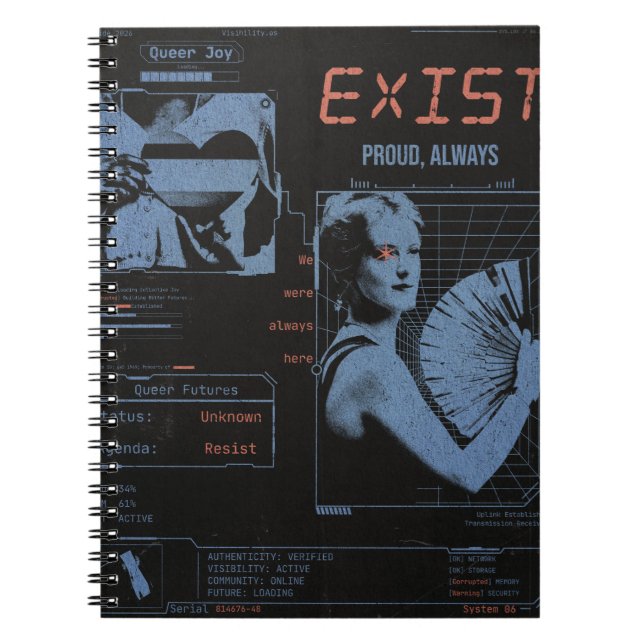 Carnet Fierté LGBTQ+ Moderne Brutaliste (Devant)