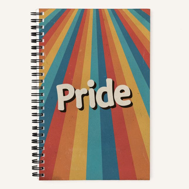 Carnet Fierté LGBTQ+ Retro Sunburst (Recto)