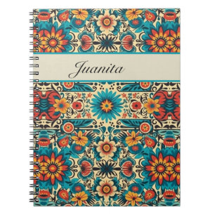 Carnet Fiesta Blooms, personnalisable