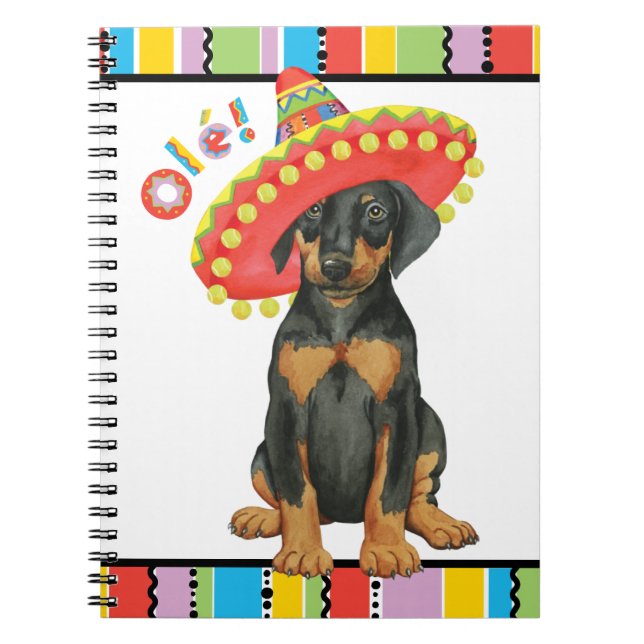 Carnet Fiesta Doberman Pinscher (Devant)