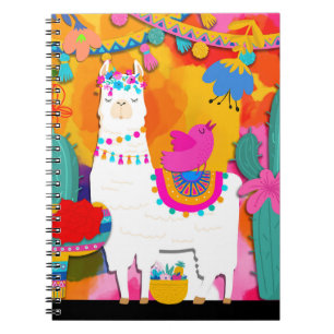 Carnet Fiesta Llama Cinco De Mayo Fun Aquarelle