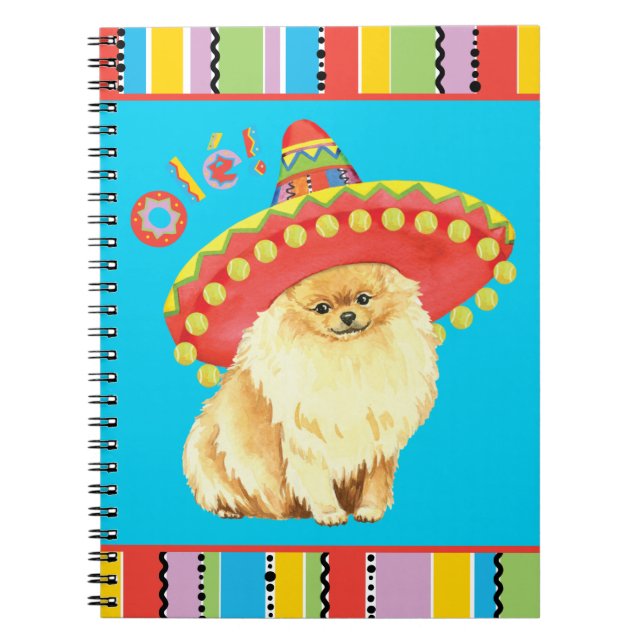 Carnet Fiesta Pomeranian (Devant)