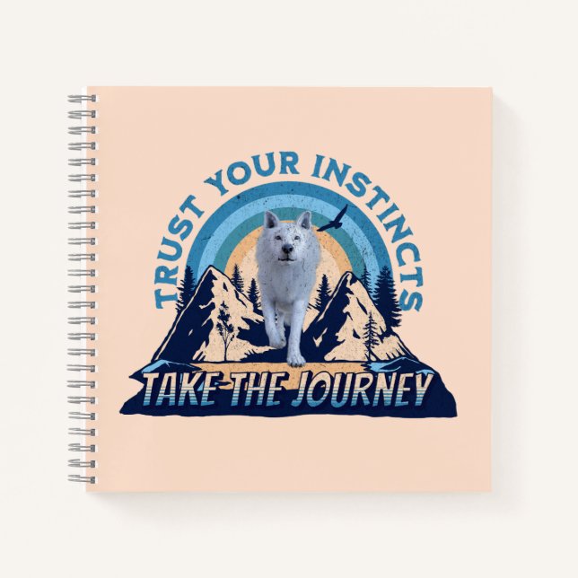 Carnet Fiez-vous à vos instincts Aventure du loup arctiqu (Devant)