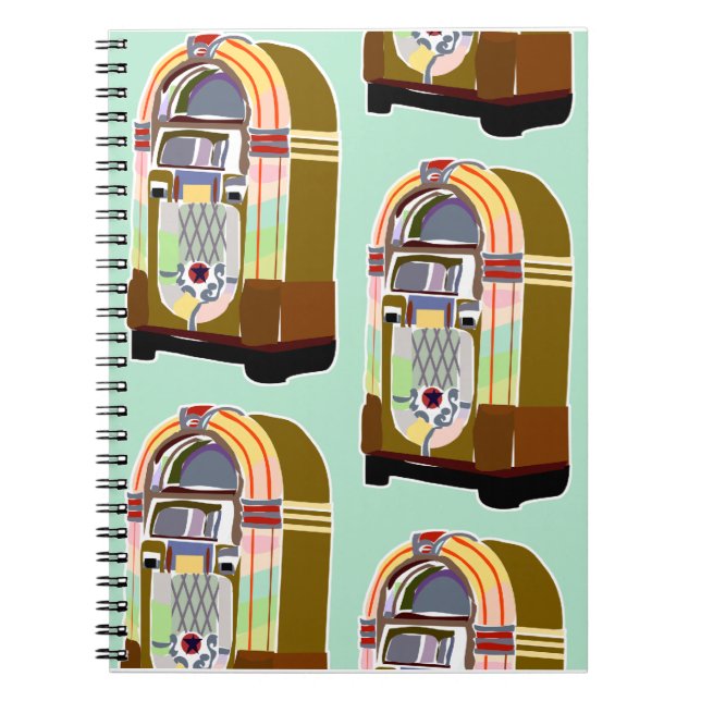 Carnet Fifties Jukeboxes Retro Minty Joy Motif d'art (Devant)