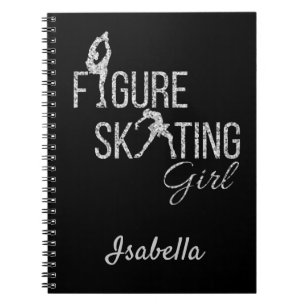 Carnet Figure patinage fille argent brillant