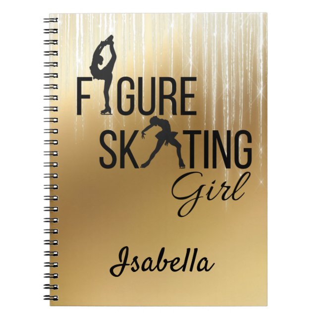 Carnet Figure patineuse fille Gold icle (Devant)