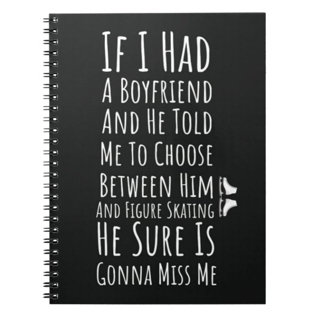 Carnet Figure Skating Gifts Female Women Girls For Her (Devant)