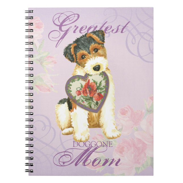 Carnet Fil Fox Terrier Coeur maman (Devant)