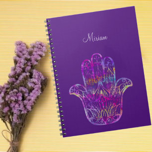 Carnet Filigree Hamsa multicolore