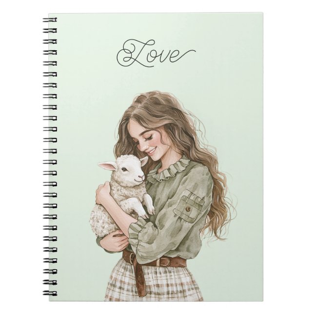 Carnet Fille au mouton brun (Devant)