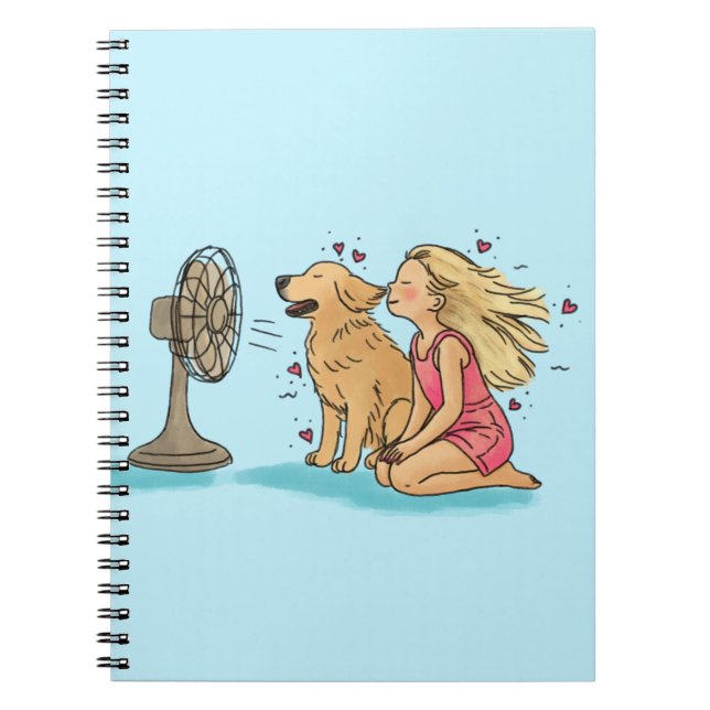 Carnet Fille au Ventail d'Or (Devant)