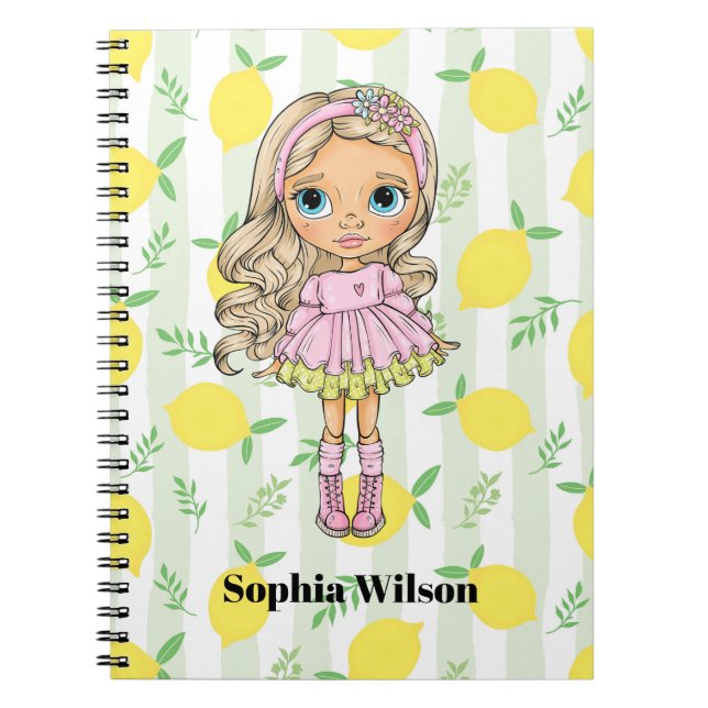 Carnet Fille aux citrons Prépa Rentree Scolaire (Devant)