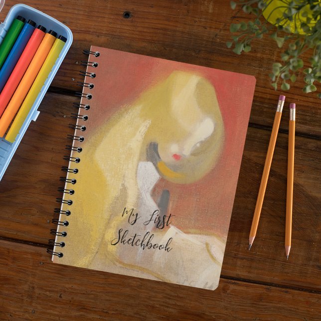 Carnet Fille avec cheveux blonds, Helene Schjerfbeck (Créateur téléchargé)