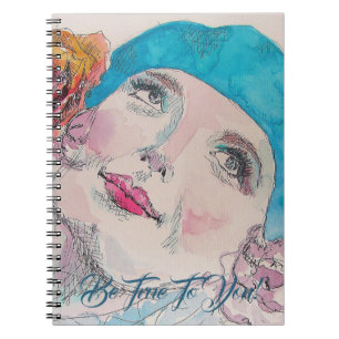 Carnet Fille Avec Rose Rouge Beret Soyez De Véritables Fi