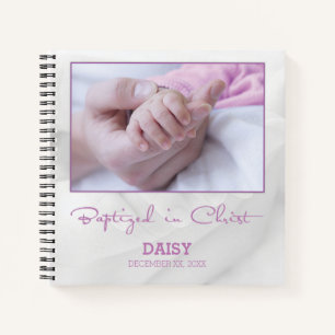 Carnet Fille Baptême Félicitations pour Baby Personnalisé