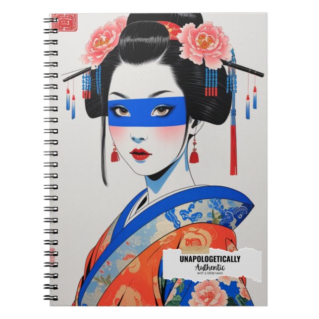 Carnet Fille Chinoise Authentique sans excuses avec une t (Devant)