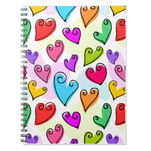 Carnet Fille Coeurs Vibrants Cute Romantic Valentines Day