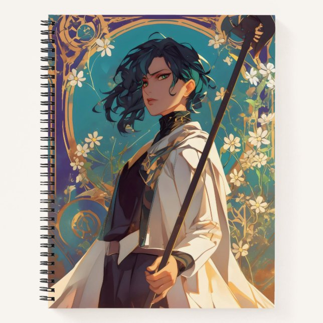 Carnet Fille d'anime de fantasy Magie (Devant)