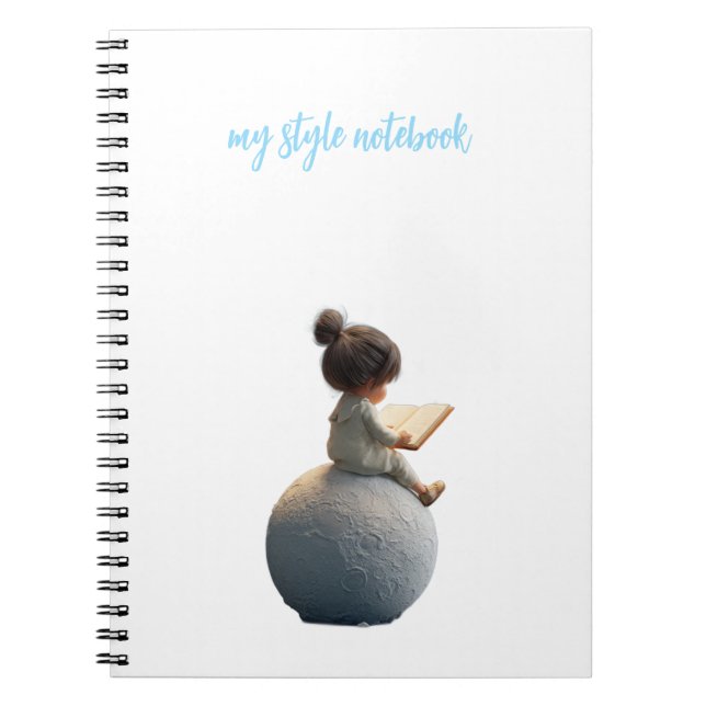 Carnet Fille de la Lune Rêveuse – Journal Céleste  (Devant)