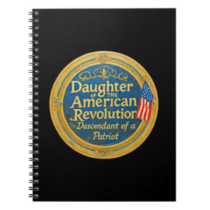 Carnet Fille de la Révolution américaine Descendante de p