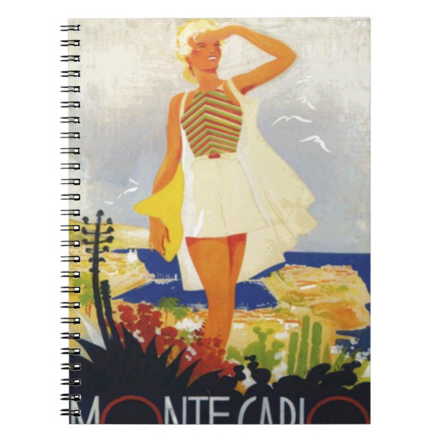 Carnet Fille de mode plage Monte-Carlo voyage (Devant)