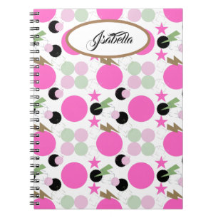 Carnet fille de puissance graphique géométrique