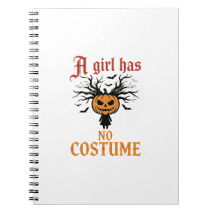Carnet Fille d'Halloween n'a pas de costume Citrouille