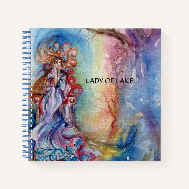 Carnet FILLE DU LAC Arthurian Légende Aquarelle (Devant)
