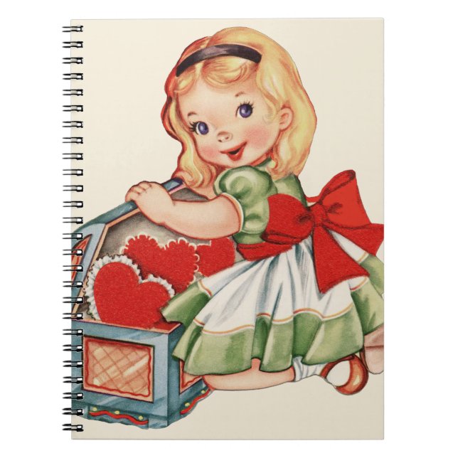 Carnet Fille Enfant Rétro Mignon Enfants (Devant)
